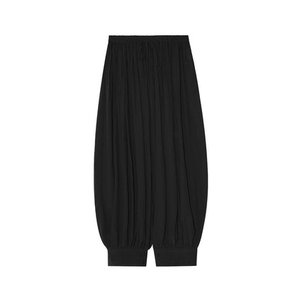 Loose casual pants drawstring elastic waist leggings