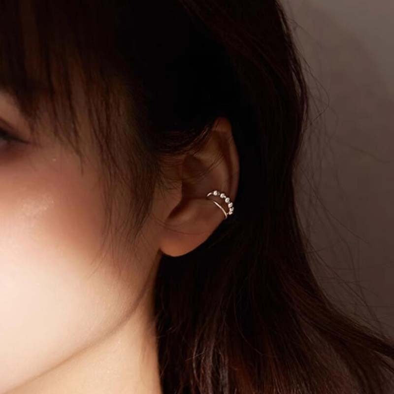 Premium sense metal mosquito coil disc loop earrings French ear clips can be worn without ear piercings, earrings are simple, fashionable and versatile