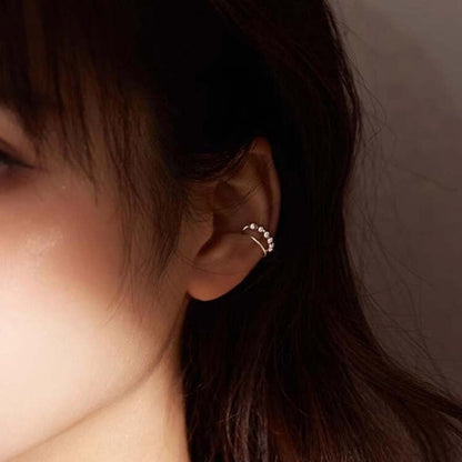 Premium sense metal mosquito coil disc loop earrings French ear clips can be worn without ear piercings, earrings are simple, fashionable and versatile