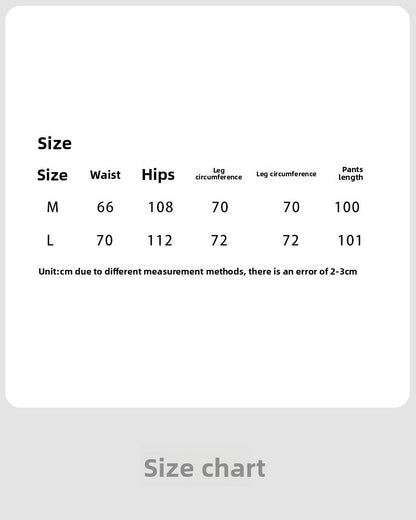 Simple casual straight trousers