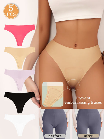 Ice silk seamless anti-embarrassment low-rise underwear sports yoga anti-embarrassment line underwear women's new models