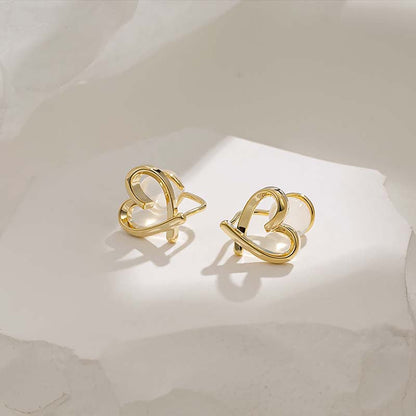 Daily commuting versatile love ear clips women can wear without pierced ears, no need to take off earrings when sleeping, temperament peach heart earrings
