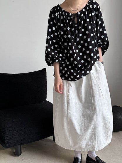 New loose and thin versatile flower bud a word medium and long dress