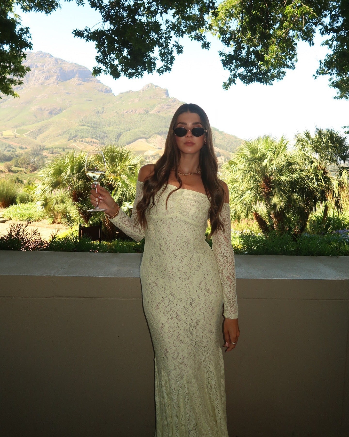 New Fashion Spice Girl Sexy Lace Fishtail Dress Slim European and American Shoulder Dress