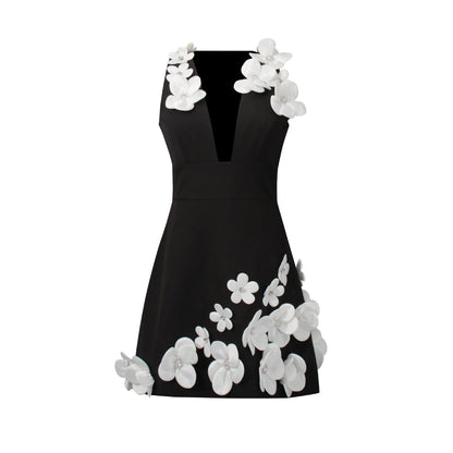3D Floral Mini Dress