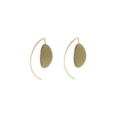 Super flash disc ear hook, advanced sense, European and American celebrity temperament, fashionable design, exaggerated oval large sequin earrings