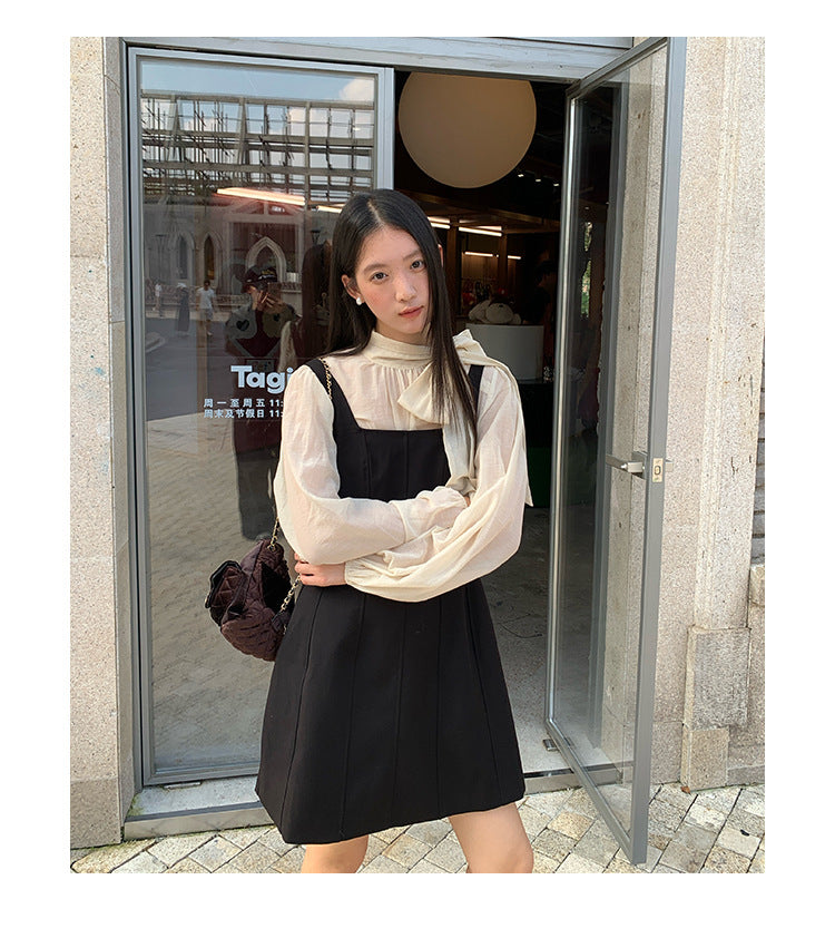 Child versatile temperament age reduction waist stacking wear sleeveless vest skirt