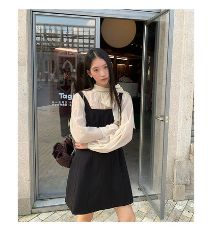 Child versatile temperament age reduction waist stacking wear sleeveless vest skirt