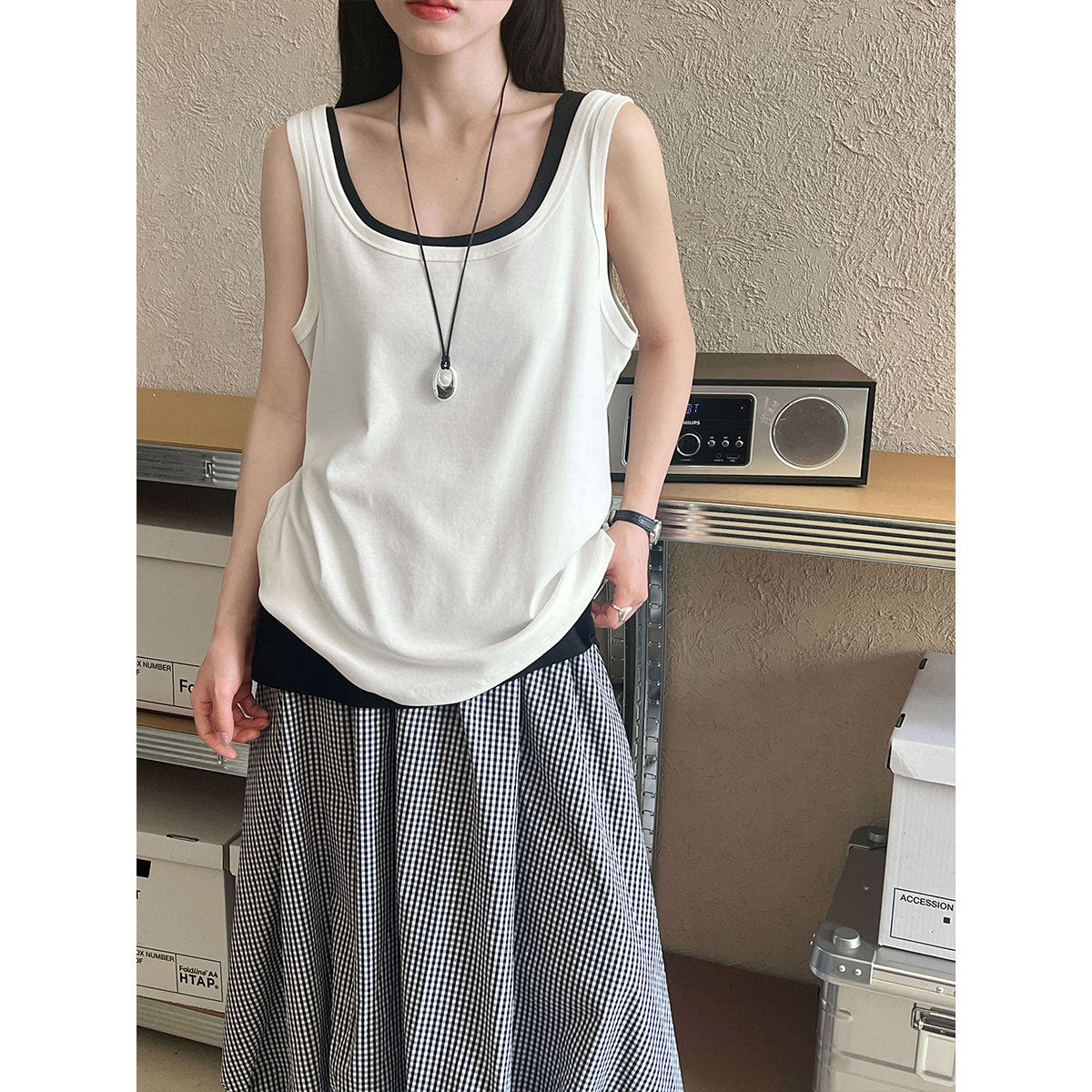Suspender vest outer wear inner bottoming shirt women's summer new versatile sleeveless T-shirt vest top