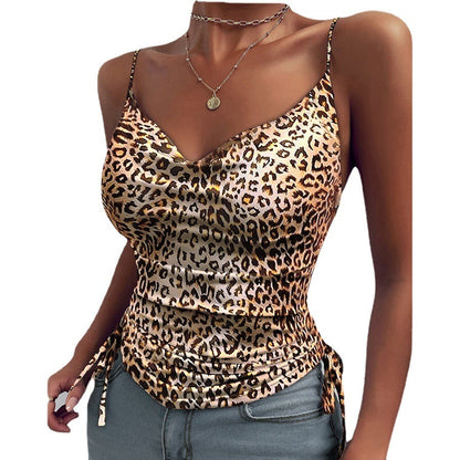 V-Neck Drawstring Cami Top