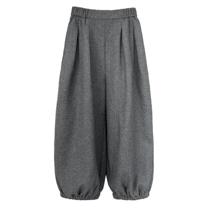 Korean retro wool leggings women's winter new polished warm lazy casual pants