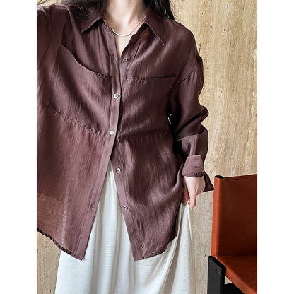 Summer micro-perspective hazy high-end thin cardigan