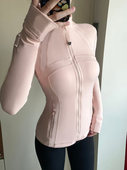Yoga Jacket Women Long Sleeve Zip-Up Breathable Sports Fitness Top