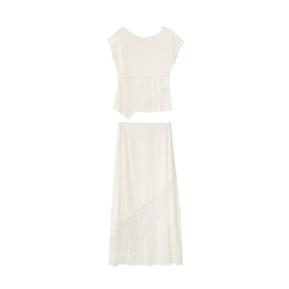 Temperament Skinny Lace Hollow Fashion Suit