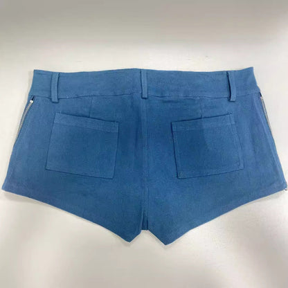 Summer new versatile slim-fitting denim shorts fashionable super short pants hip lift tight