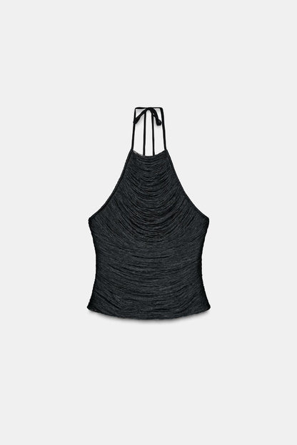Tassel Halter Crop Top