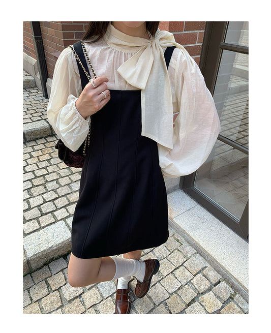 Child versatile temperament age reduction waist stacking wear sleeveless vest skirt