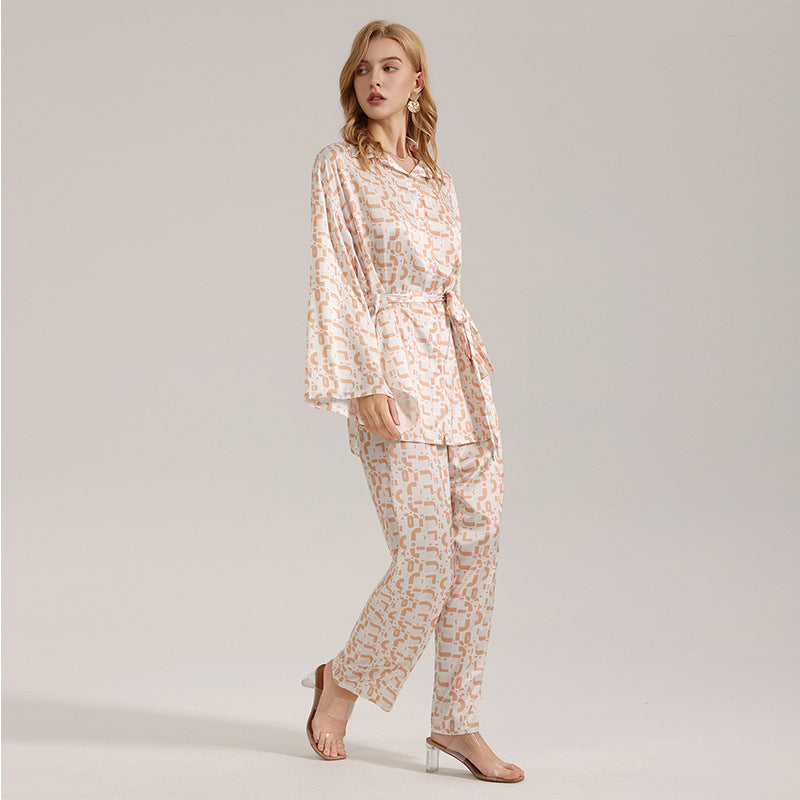 Satin Long Sleeve Pajama Set