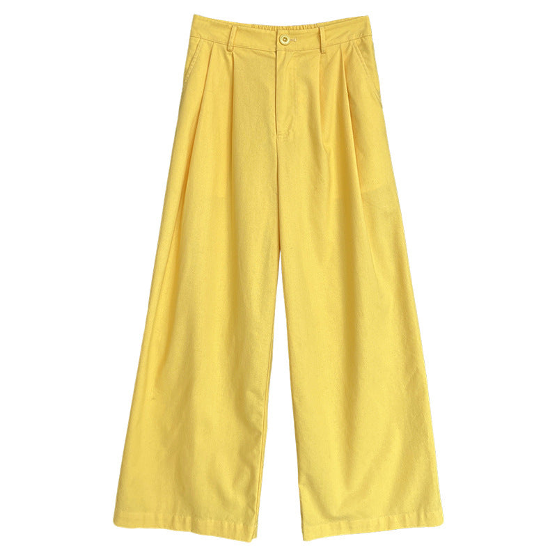 Korean version of wide-leg pants women's summer new drooping straight-leg pants loose casual mopping long pants 5115
