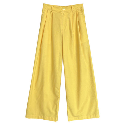Korean version of wide-leg pants women's summer new drooping straight-leg pants loose casual mopping long pants 5115