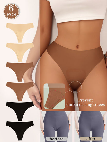Ice silk seamless anti-embarrassment low-rise underwear sports yoga anti-embarrassment line underwear women's new models