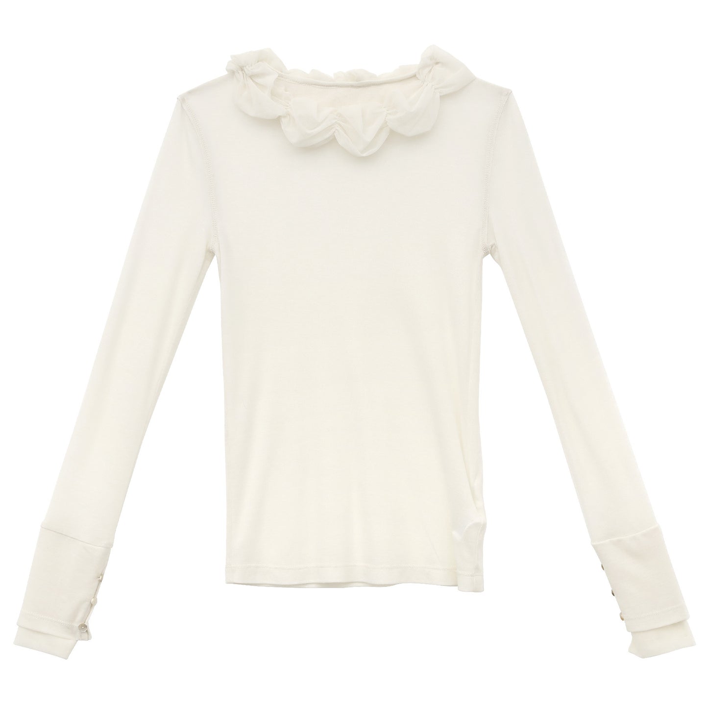 Mesh Flower Collar Knitted Sweater Women Round Neck Long Sleeve Slim Fit