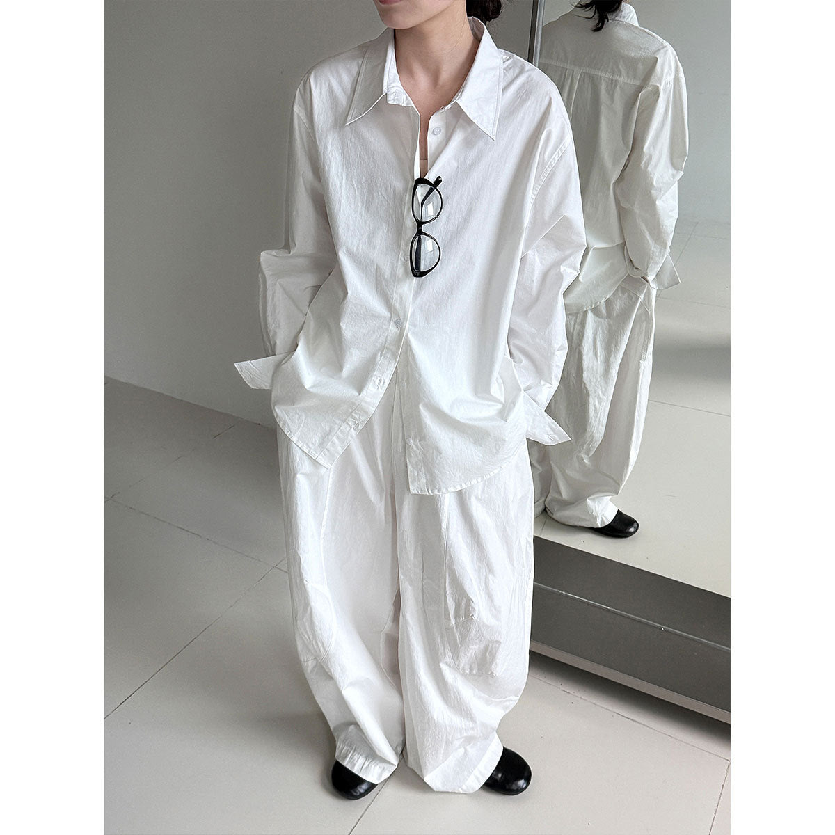 Classic Korean multi-color lapel shirt women's spring new basic versatile long-sleeved jacket