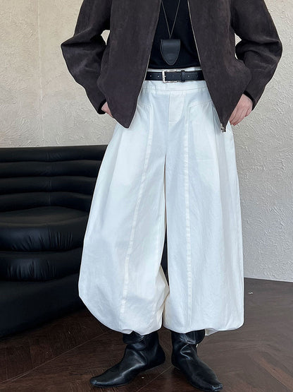 Simple casual straight trousers