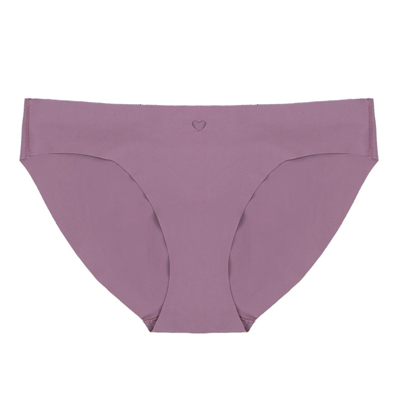 Traceless fitness underwear women's low-rise ice silk briefs pure cotton crotch breathable quick-drying sports underwear women