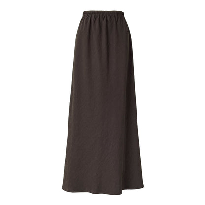 Premium drape~ Temperament high waist straight Tencel skirt autumn versatile and thin skirt