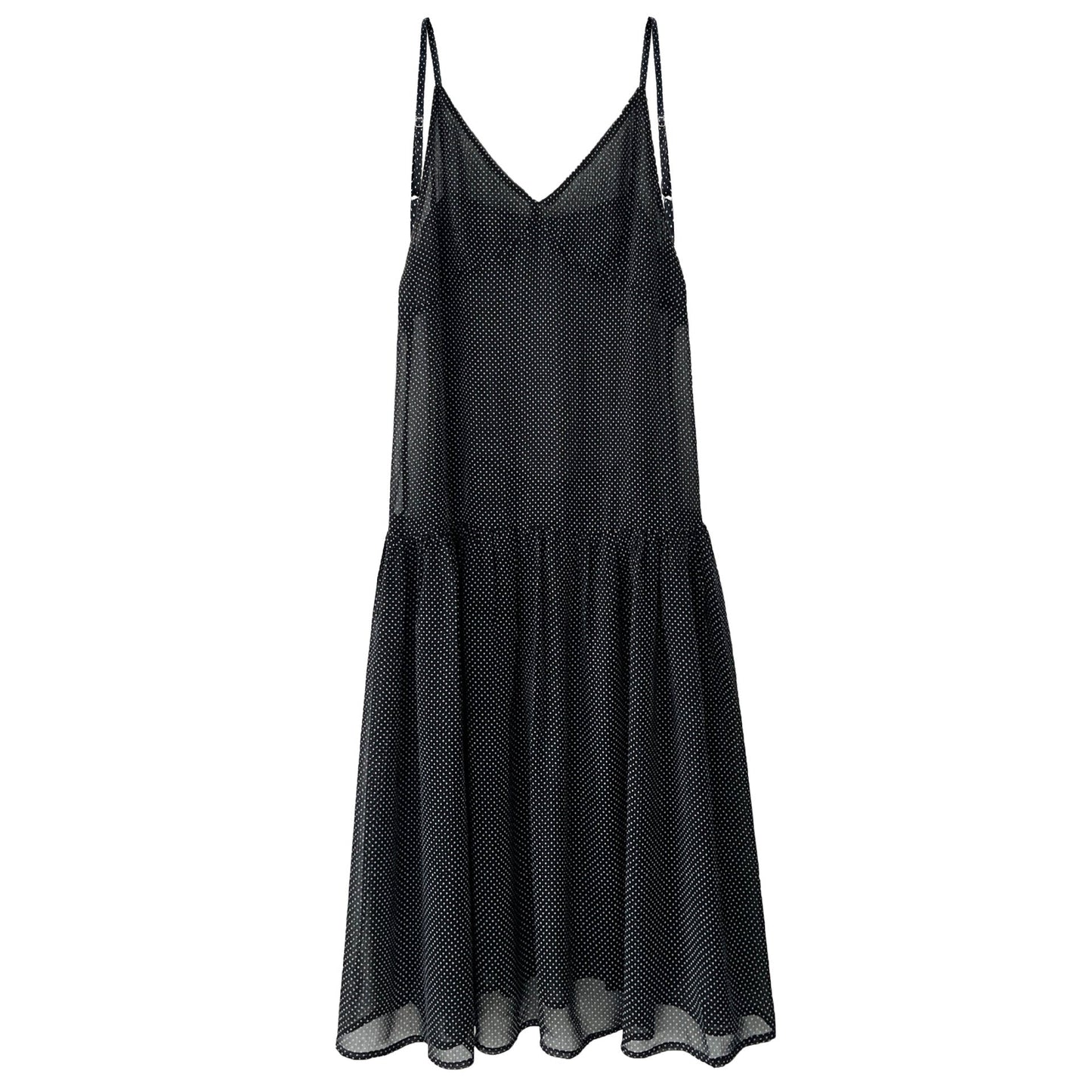 Retro polka dot perspective stacked vest skirt women's 26 early spring new niche lazy wind suspender skirt