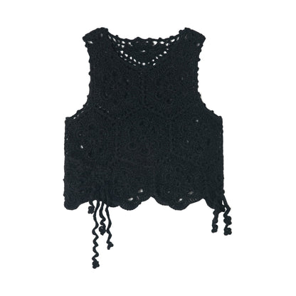Spring design hollow pattern hand hook mohair skin-friendly vest