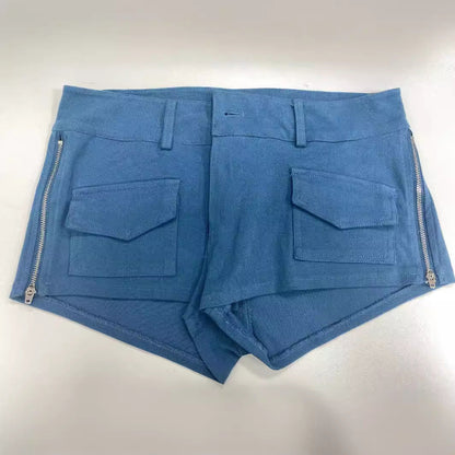 Summer new versatile slim-fitting denim shorts fashionable super short pants hip lift tight