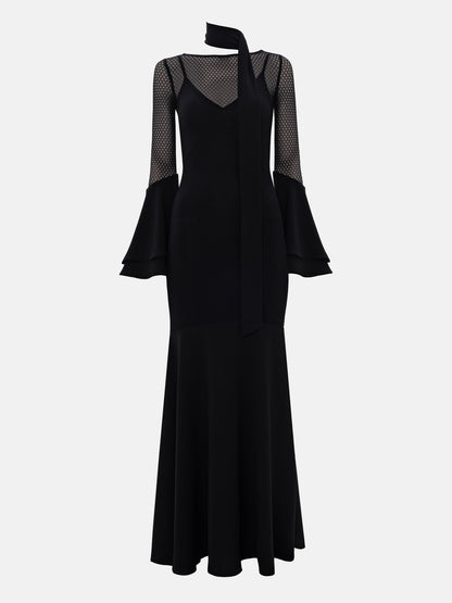 Flared sleeve dress