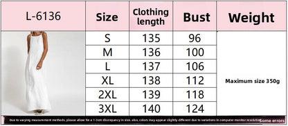 Spring new skirt summer fashion casual cotton and linen suspender summer dress