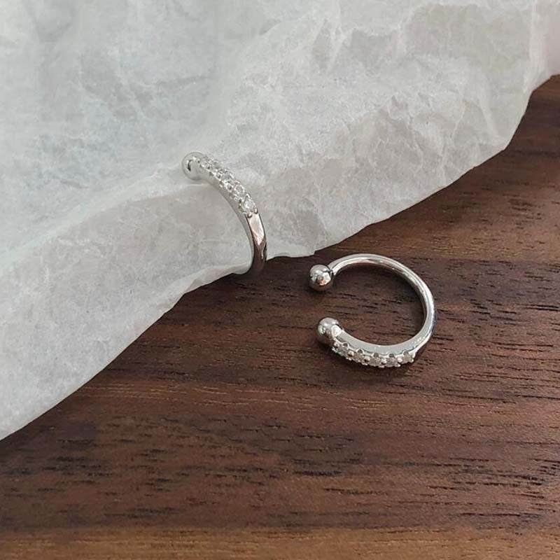 Premium sense metal mosquito coil disc loop earrings French ear clips can be worn without ear piercings, earrings are simple, fashionable and versatile