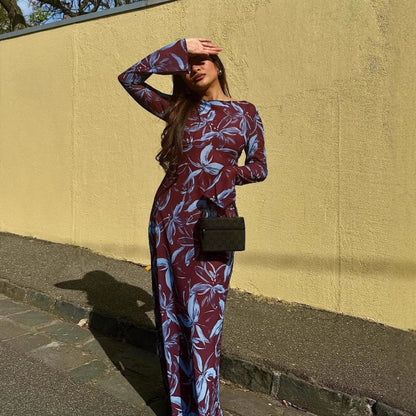 Casual vacation style slim dress