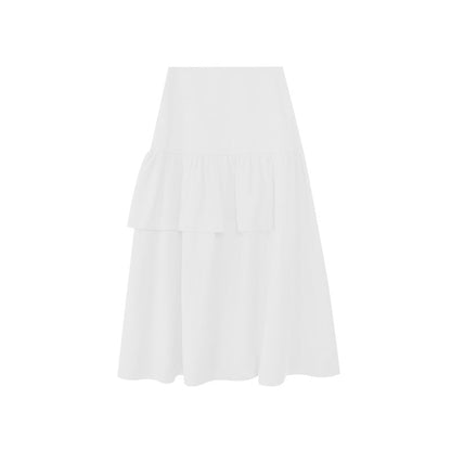 Lace design umbrella skirt high waist a-shaped skirt