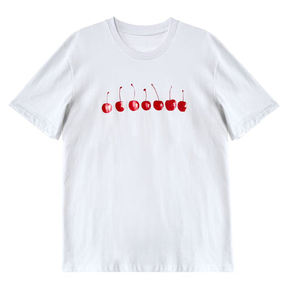 American age-reducing cherry print T-shirt
