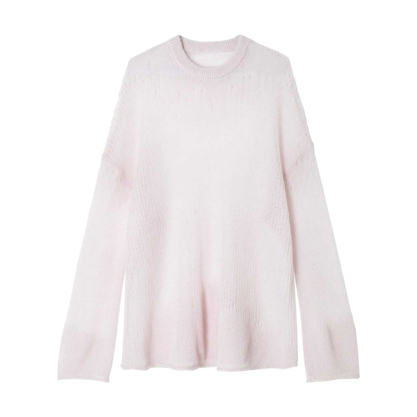 Spring new ultra-fine mohair loose soft skin-friendly wool blouse