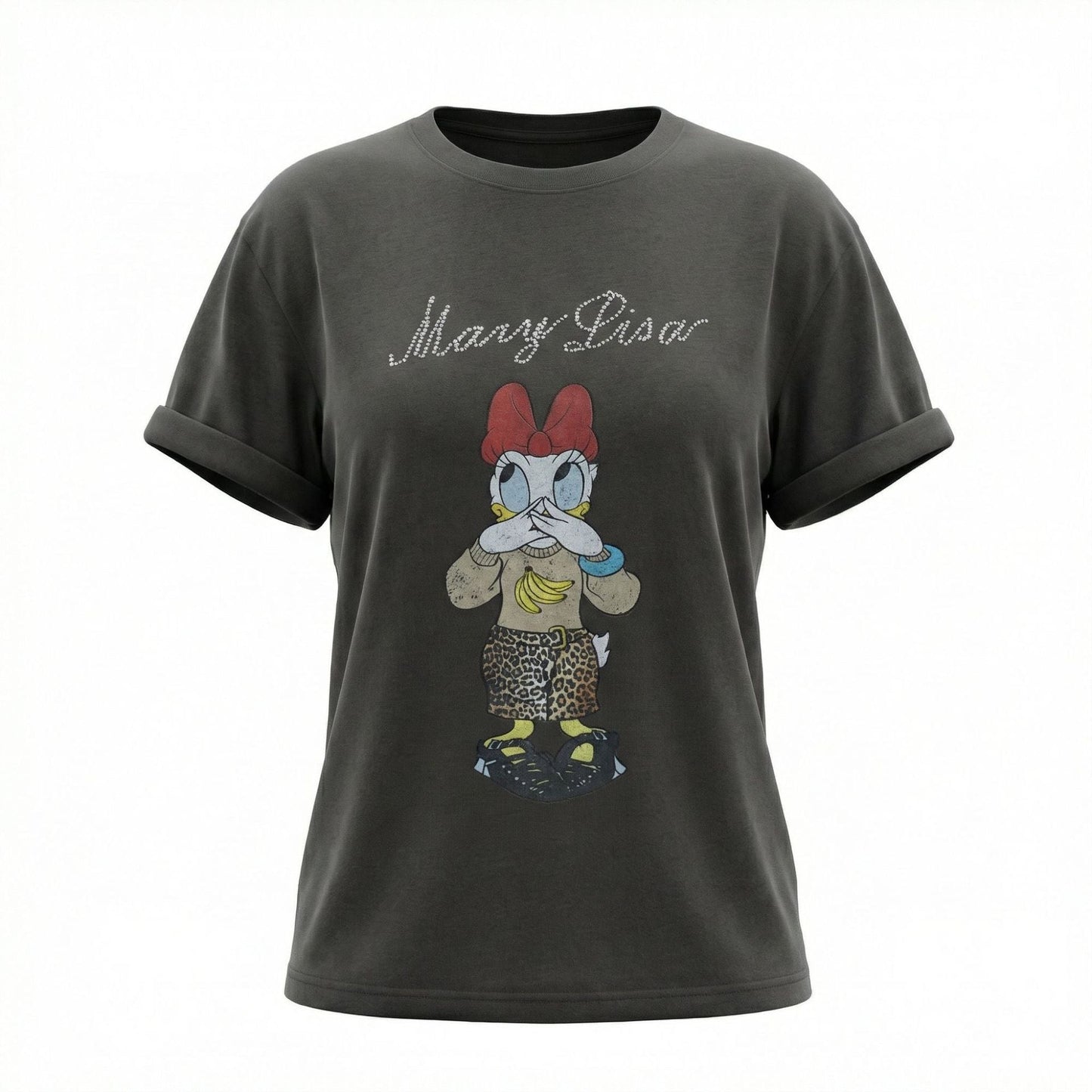 Casual Japan and Korea Loose Cartoon Printed Cotton Short Sleeve T-Shirt