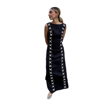 Women's summer new strap skirt fashion temperament sleeveless design sense slim dress women