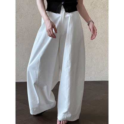 American retro three-dimensional cutting tooling wide-leg pants spring new straight pants broken-sewn sickle pants