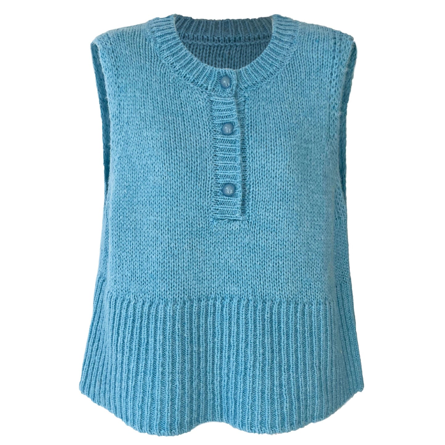 Korean simple style, stacked with versatile knitted vest