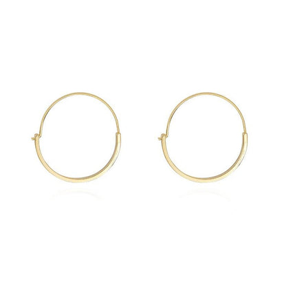 Temperament circle earrings women's fashion high sense INS wind round earrings personalized simple ear jewelry