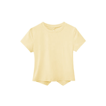 Back Cutout Short Sleeve T-Shirt