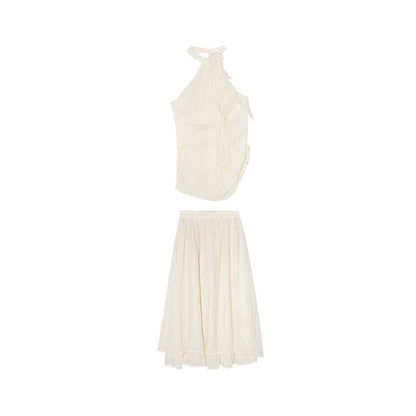 Fashion suit Sleeveless neck two-piece set
