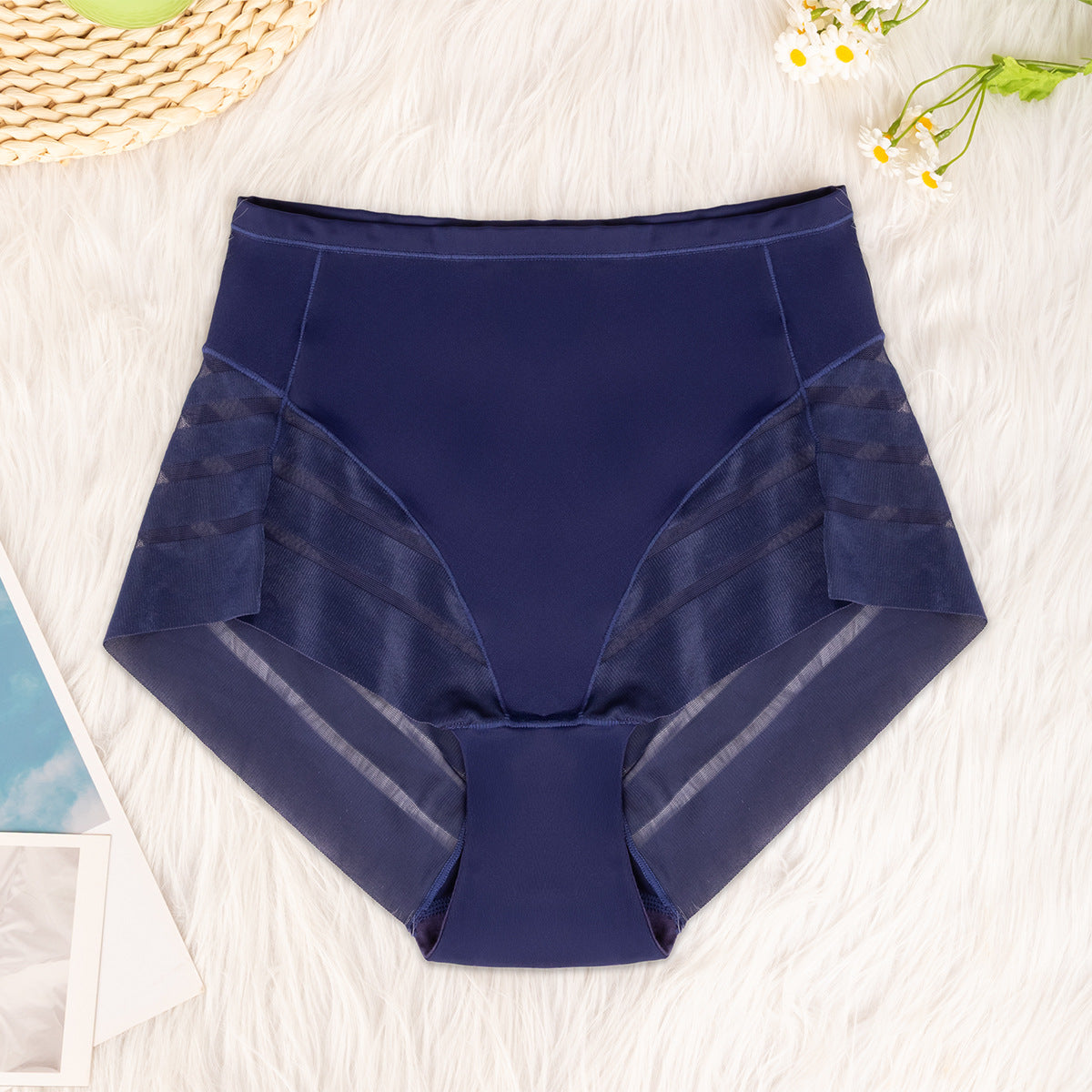 Multi-color combination for women's high-waisted underwear breathable invisible comfortable transparent sexy mesh women's briefs