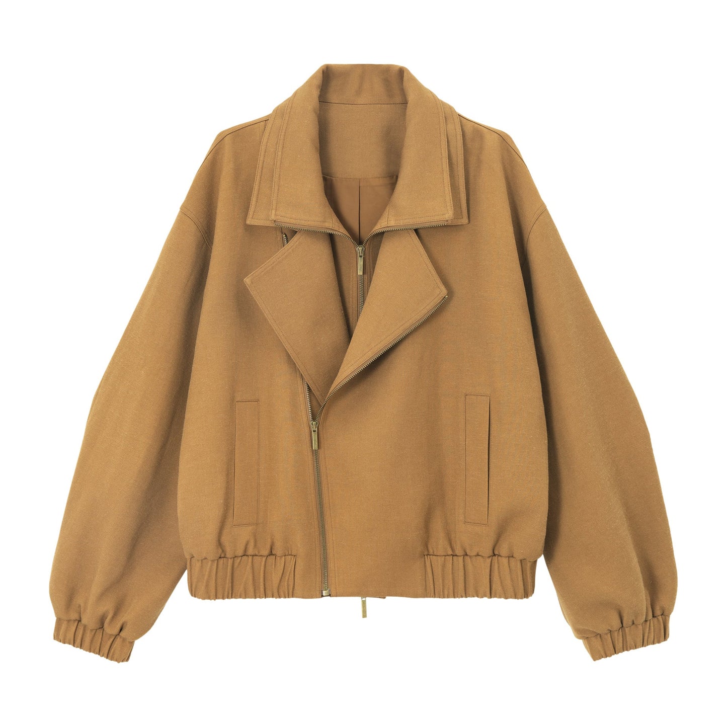 Fall commuter design fleece double zipper placket silhouette jacket jacket 1
