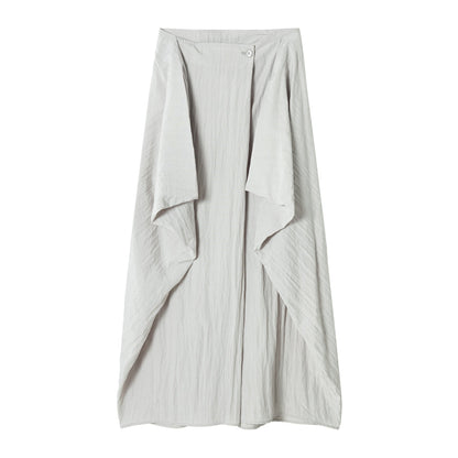 New design Tencel adjustable waist micro-fold texture cocoon skirt